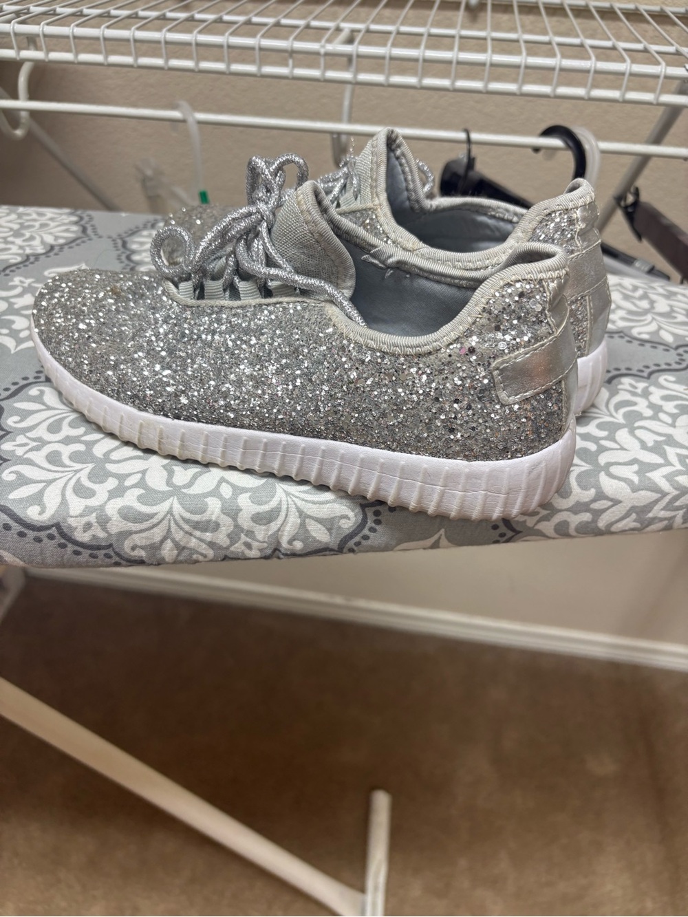 Silver Glitter Sneakers